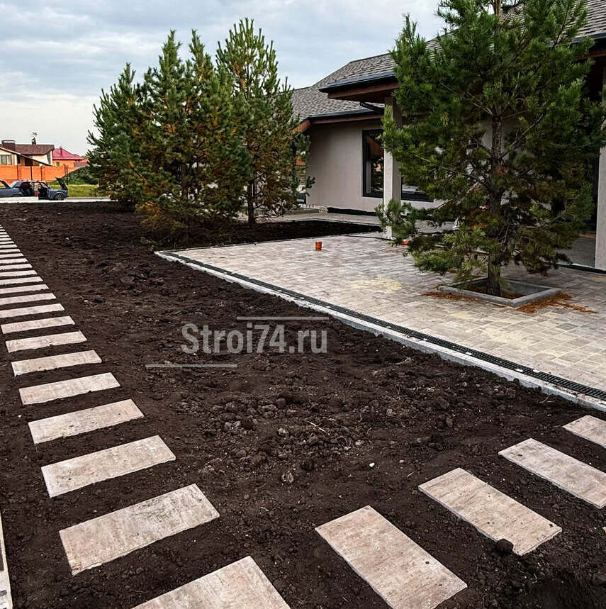 Устройство садовых дорожек из тротуарной плитки Садовые дорожки из тротуарной плитки — благоустройство участка в Челябинской области