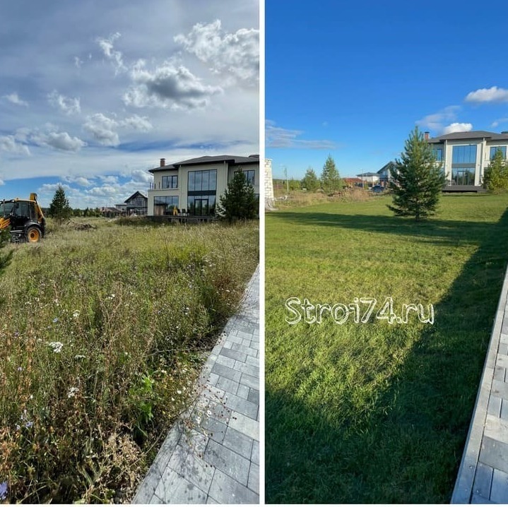 Укладка рулонного газона в Челябинске Укладка рулонного газона