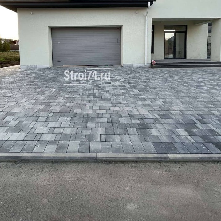 укладка тротуарной плитки в Челябинске возле дома